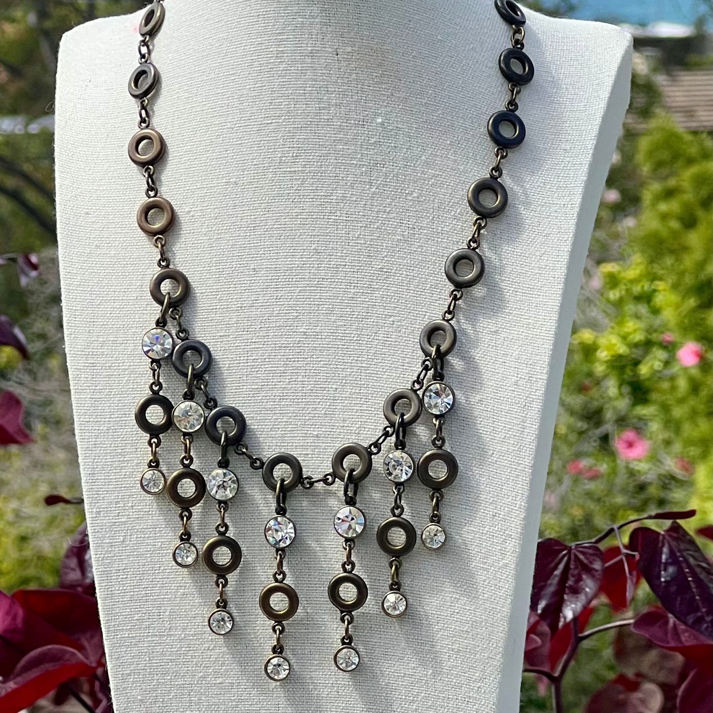 '80s Swarovski Crystal Statement Necklace