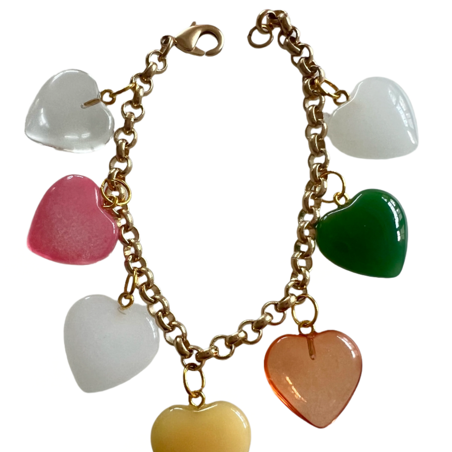 Vintage '80's-'90s Heart Charm Bracelet
