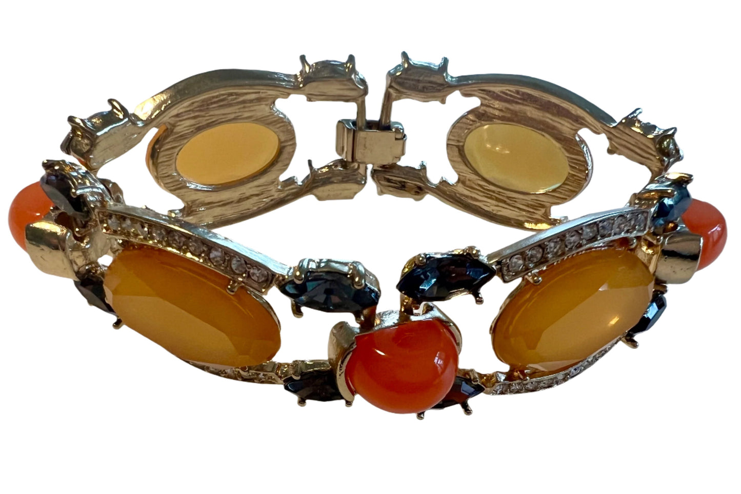 Vintage '80s 0range/Multi-color Swarovski Crystal Bracelet