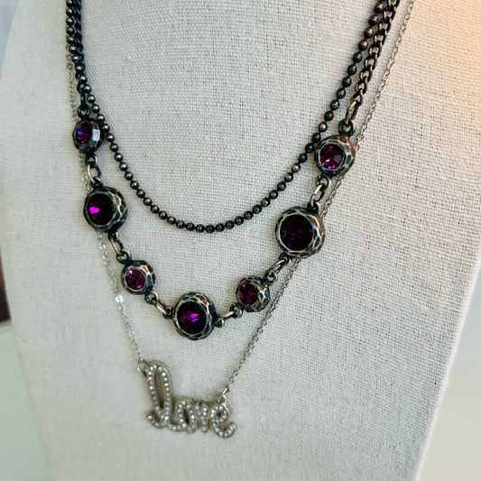 Vintage '80s Swarovski Crystal Chain Necklace