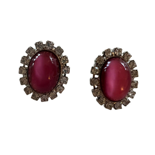 Vintage '80s Pink/Purple Clip-on Earrings